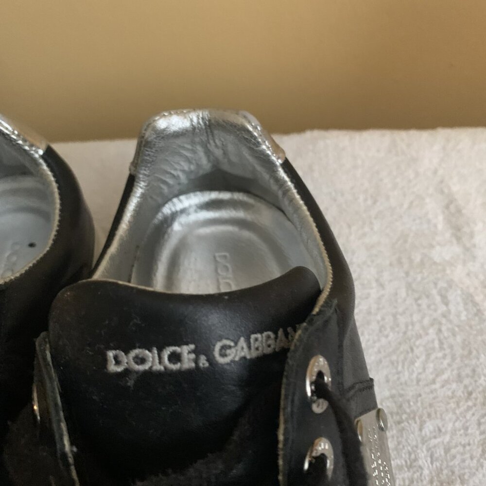 D&G Leather chromed tennis
